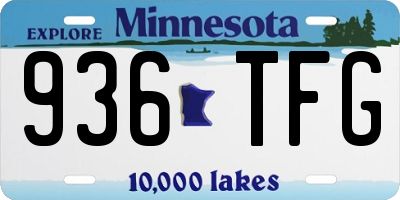 MN license plate 936TFG