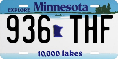 MN license plate 936THF