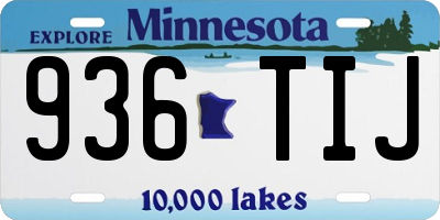 MN license plate 936TIJ