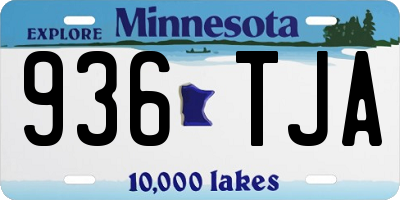 MN license plate 936TJA