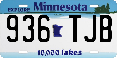 MN license plate 936TJB