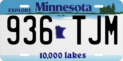 MN license plate 936TJM