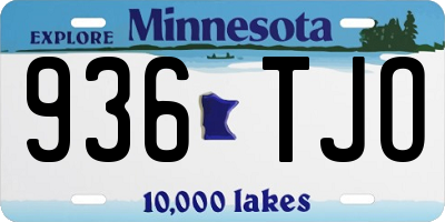 MN license plate 936TJO