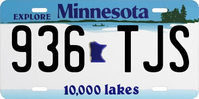 MN license plate 936TJS