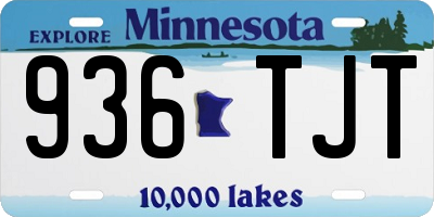 MN license plate 936TJT