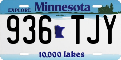 MN license plate 936TJY