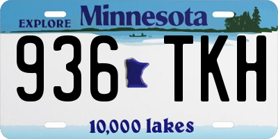 MN license plate 936TKH