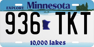 MN license plate 936TKT