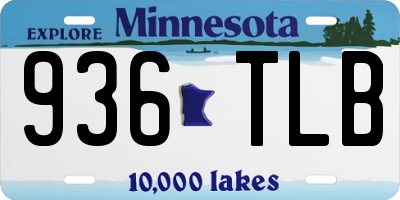 MN license plate 936TLB