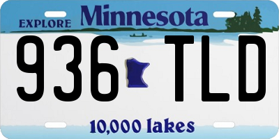 MN license plate 936TLD
