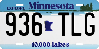 MN license plate 936TLG