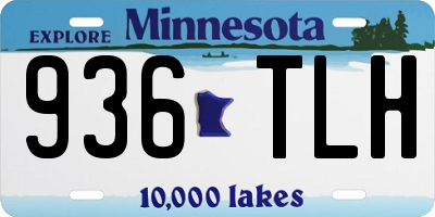 MN license plate 936TLH