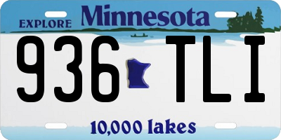 MN license plate 936TLI