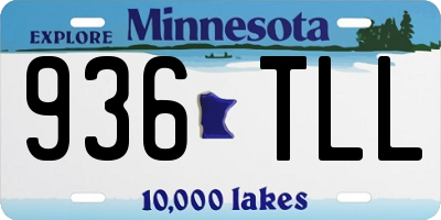 MN license plate 936TLL