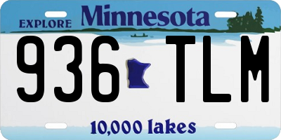 MN license plate 936TLM