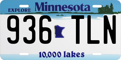 MN license plate 936TLN