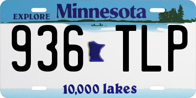 MN license plate 936TLP