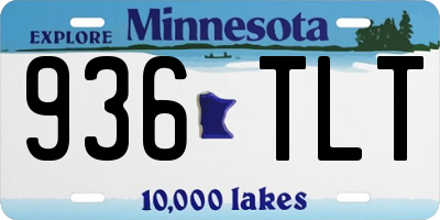MN license plate 936TLT