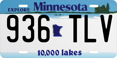 MN license plate 936TLV