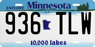 MN license plate 936TLW