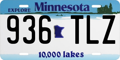 MN license plate 936TLZ