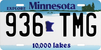 MN license plate 936TMG
