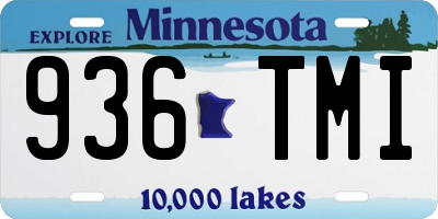 MN license plate 936TMI