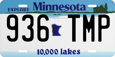 MN license plate 936TMP