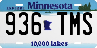 MN license plate 936TMS