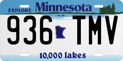 MN license plate 936TMV
