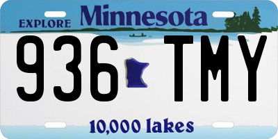 MN license plate 936TMY