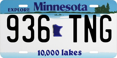 MN license plate 936TNG