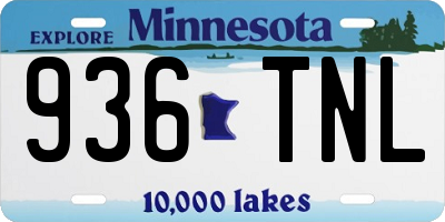 MN license plate 936TNL