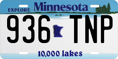 MN license plate 936TNP