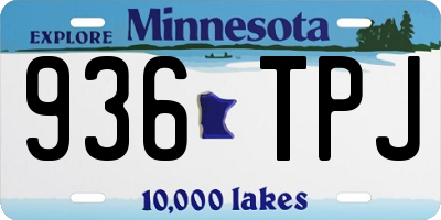 MN license plate 936TPJ