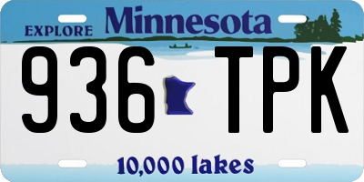 MN license plate 936TPK