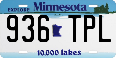 MN license plate 936TPL