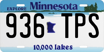 MN license plate 936TPS
