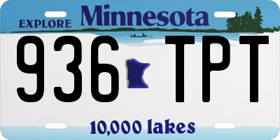 MN license plate 936TPT