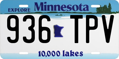 MN license plate 936TPV