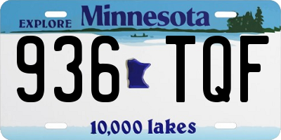 MN license plate 936TQF