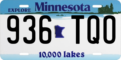 MN license plate 936TQO