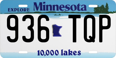 MN license plate 936TQP