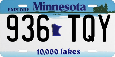MN license plate 936TQY