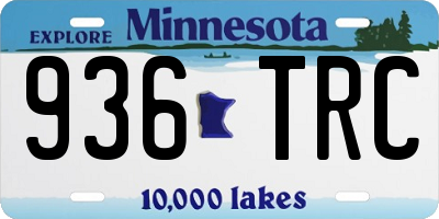 MN license plate 936TRC