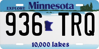 MN license plate 936TRQ