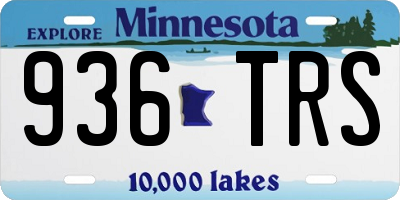 MN license plate 936TRS