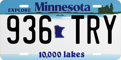 MN license plate 936TRY