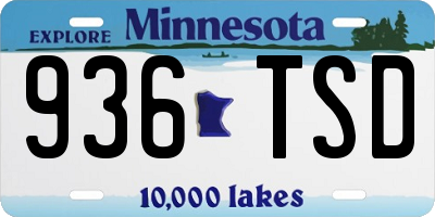 MN license plate 936TSD
