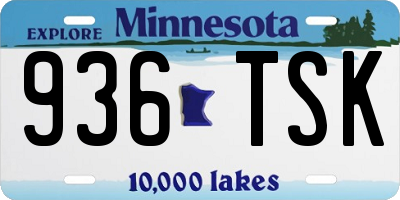 MN license plate 936TSK